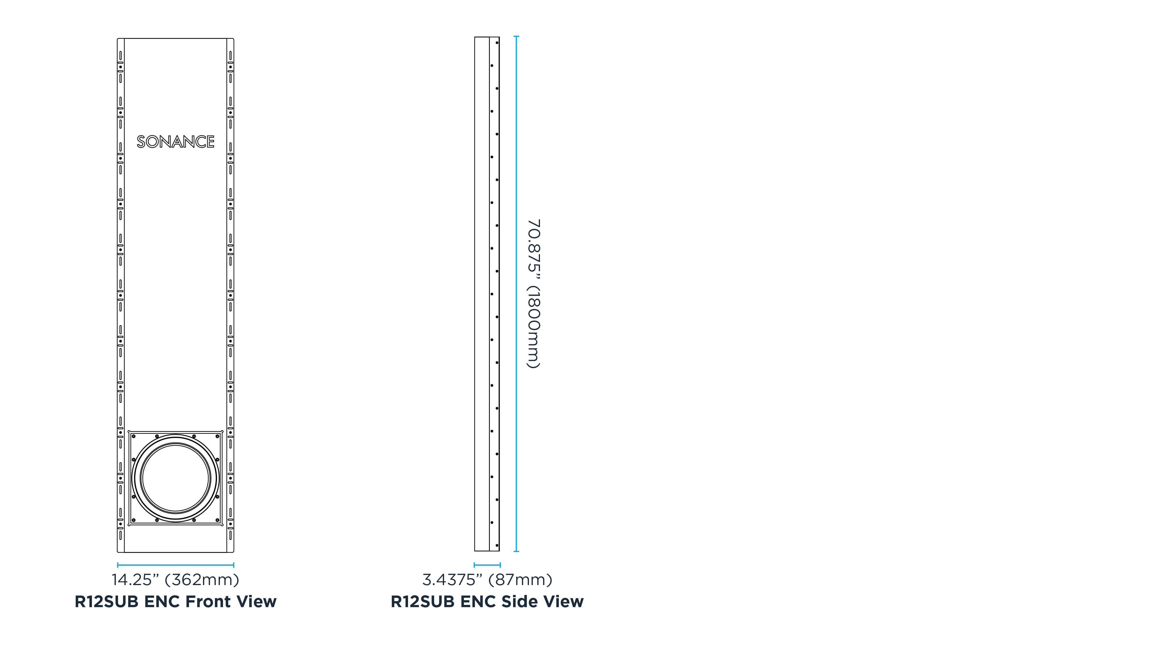 R12SUB Dimensional Drawings