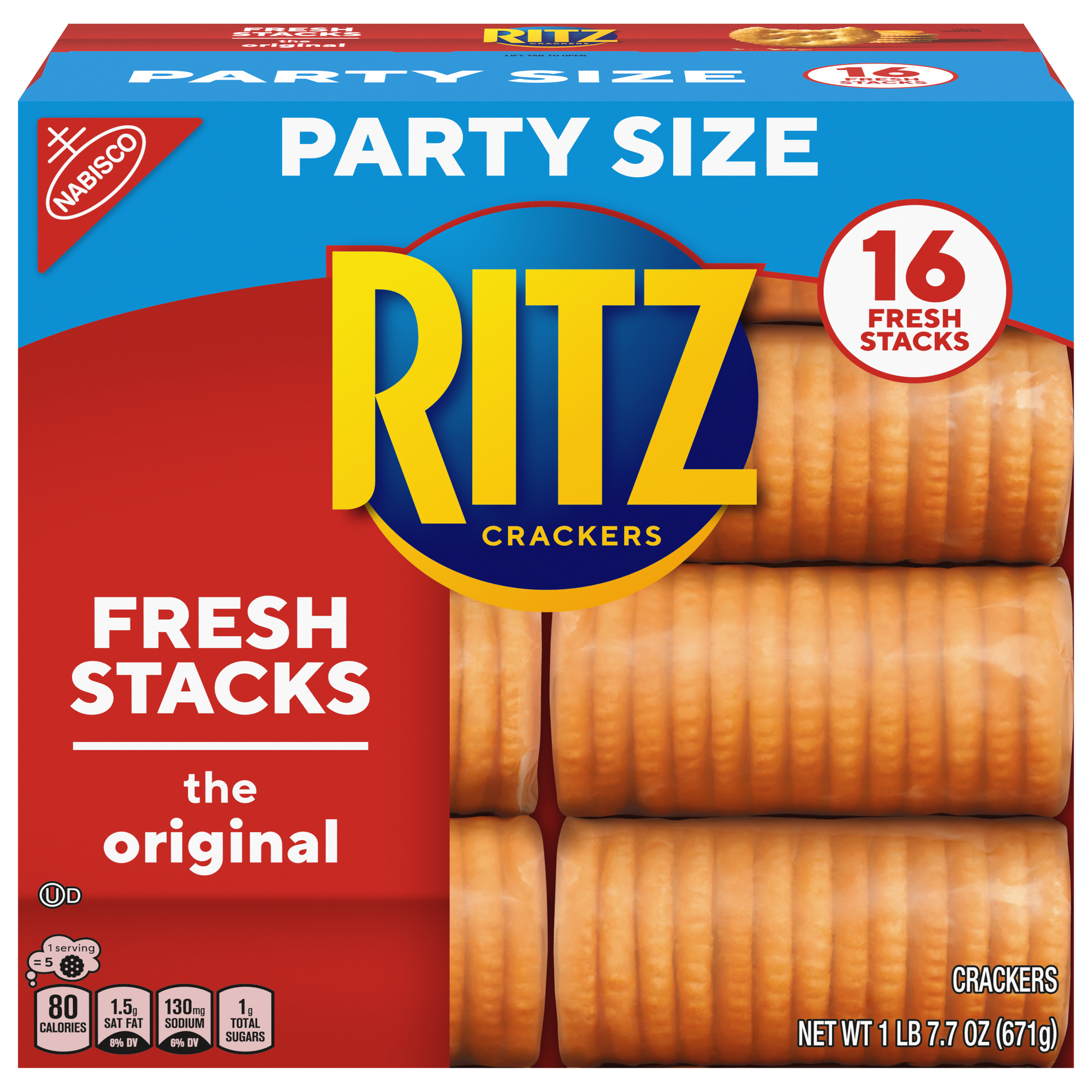 RITZ Fresh Stacks Original Crackers, Party Size, 16 Count, 23.7 oz-thumbnail-0