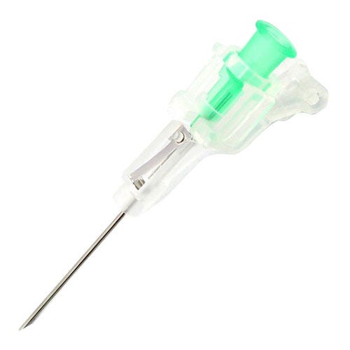 SafetyGlide™ Shielding IM Hypodermic Needle, 21 G x 1", Sterile, Green Hub - 50/Box