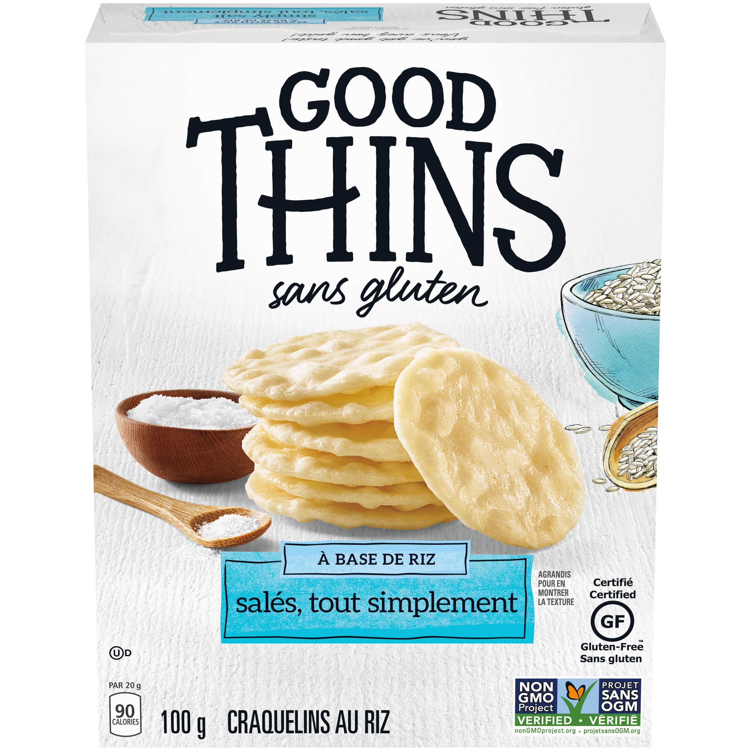 Good Thins Rice Simply Salt Crackers 100 G-thumbnail-1