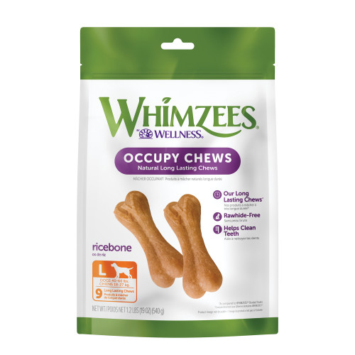 WHIMZEES Rice Bone Front packaging
