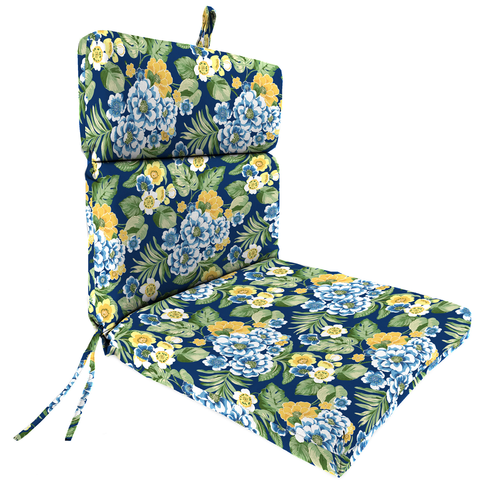 New Outdoor Dining Lounge Chair Cushion with Ties and Loop 22" x 44", UV Treated - Picture 8 of 24