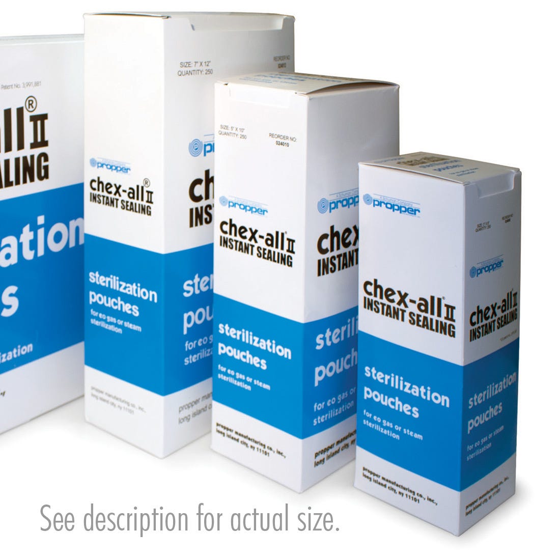 Chex-All II Sterilization Pouch - 5" x 10"- 250/Box