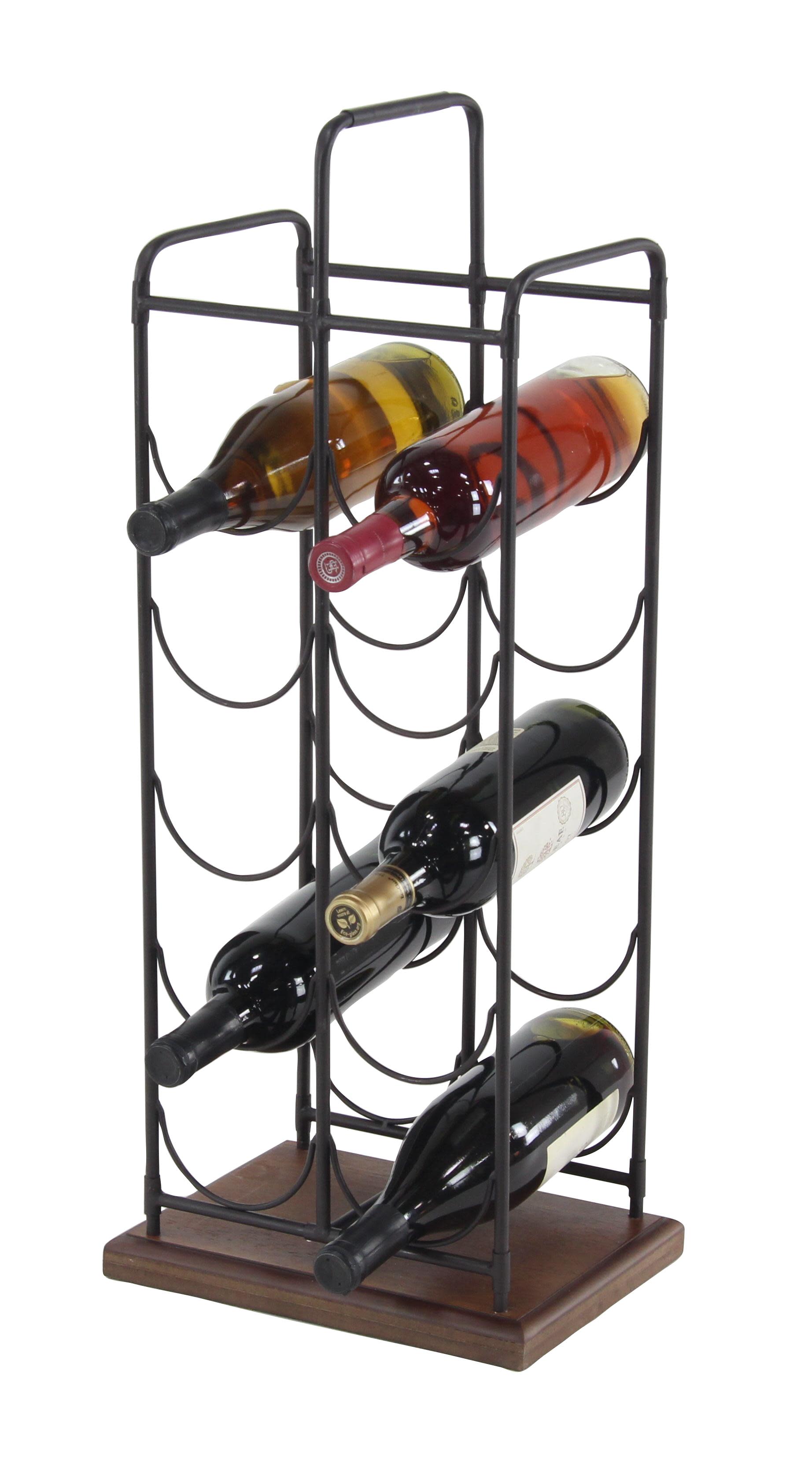 Black Metal  Wine Rack, 11" x 8" x 24"