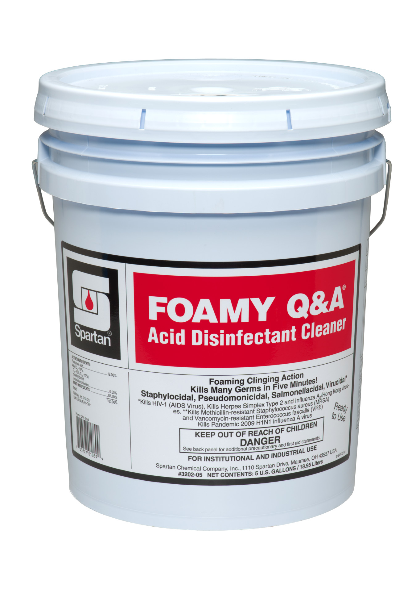 Spartan Chemical Company Foamy Q & A, 5 GAL PAIL