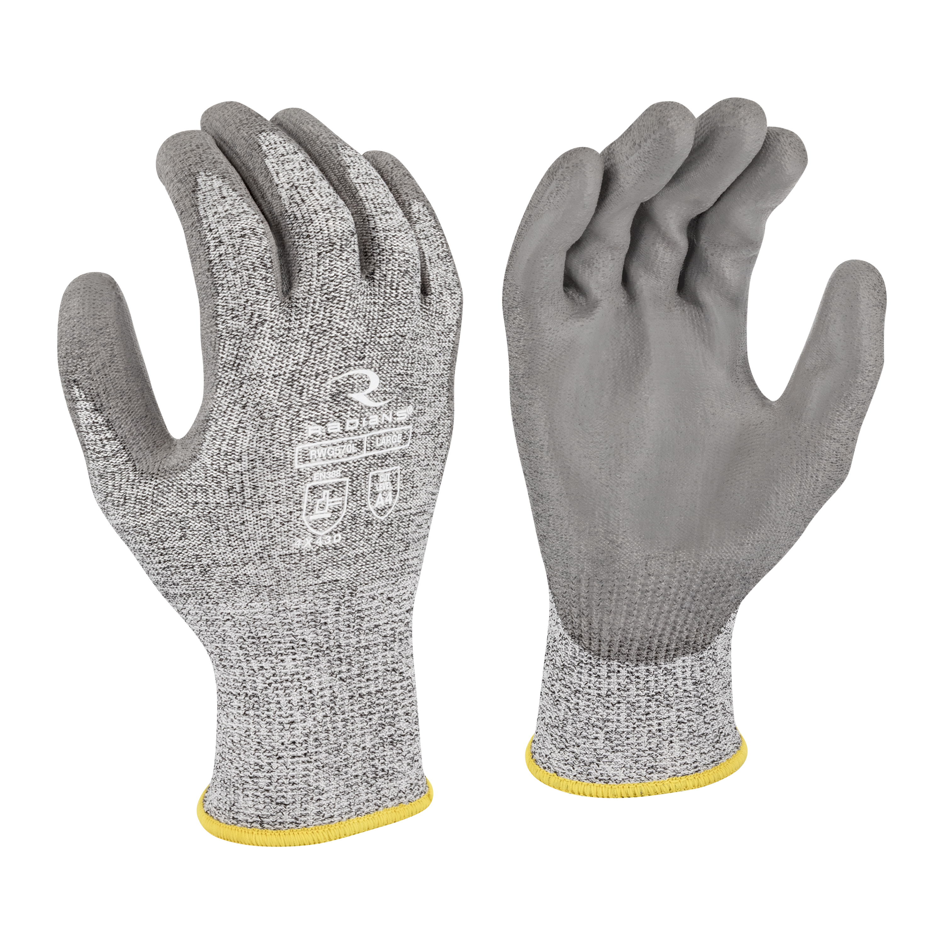 RWG570 Cut Level A4 HPPE/Polyester, PU Coated Cut Protection Glove - Size L