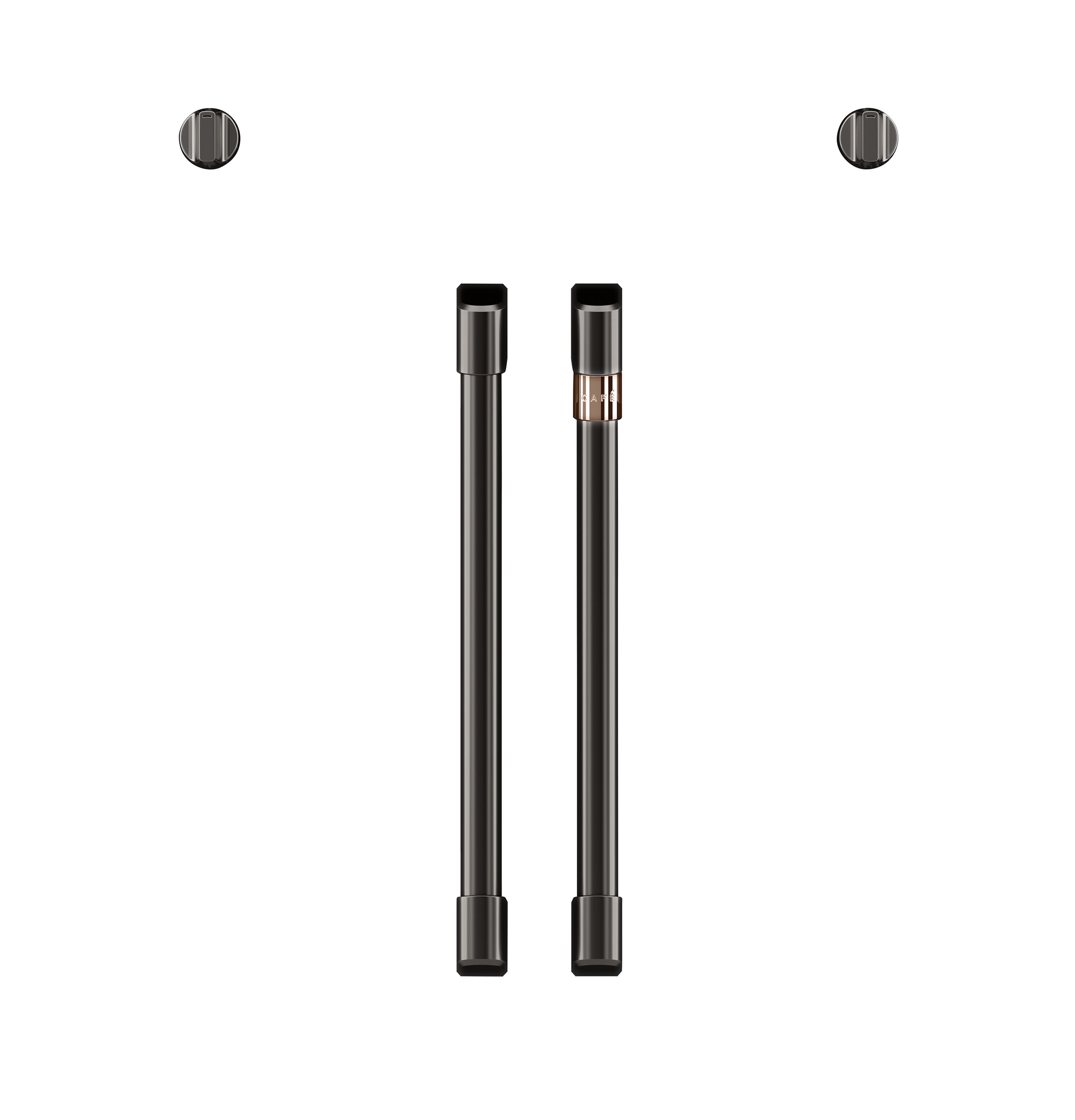 30" Width Hndl & Knob Kit for French-Dr Sgl Wall Ovens Brushed Black For use w/ Wall Ovens — Not Connectable view 6