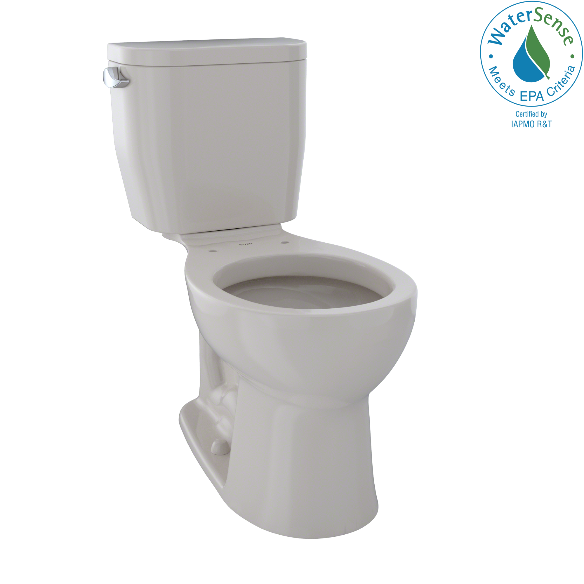 TOTO Entrada Two-Piece Round 1.28 GPF Universal Height Toilet, Sedona Beige, Vitreous China, CST243EF#12