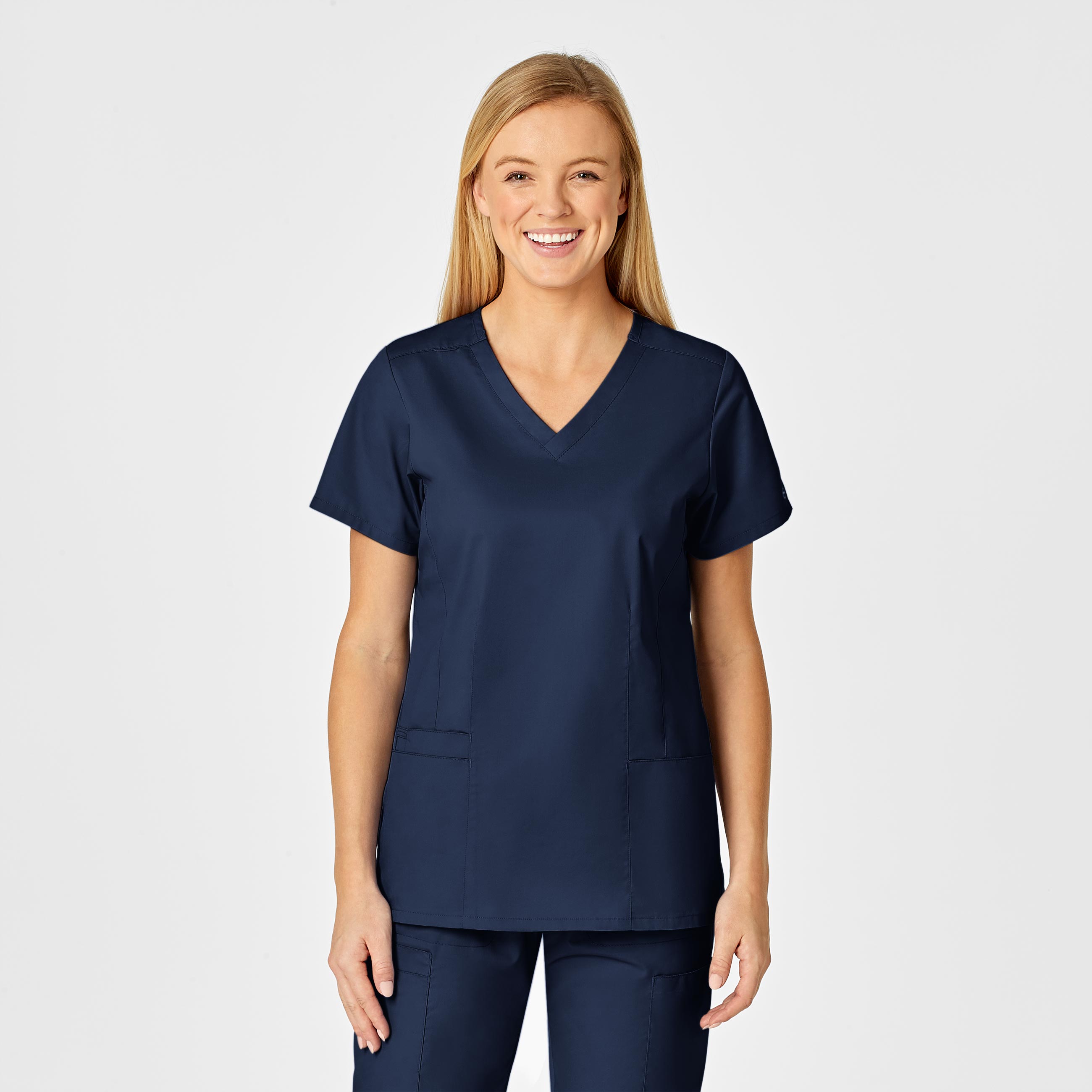 Women&#8216;s  V-Neck Scrub Top With BVT Embroidery-Wonder Wink