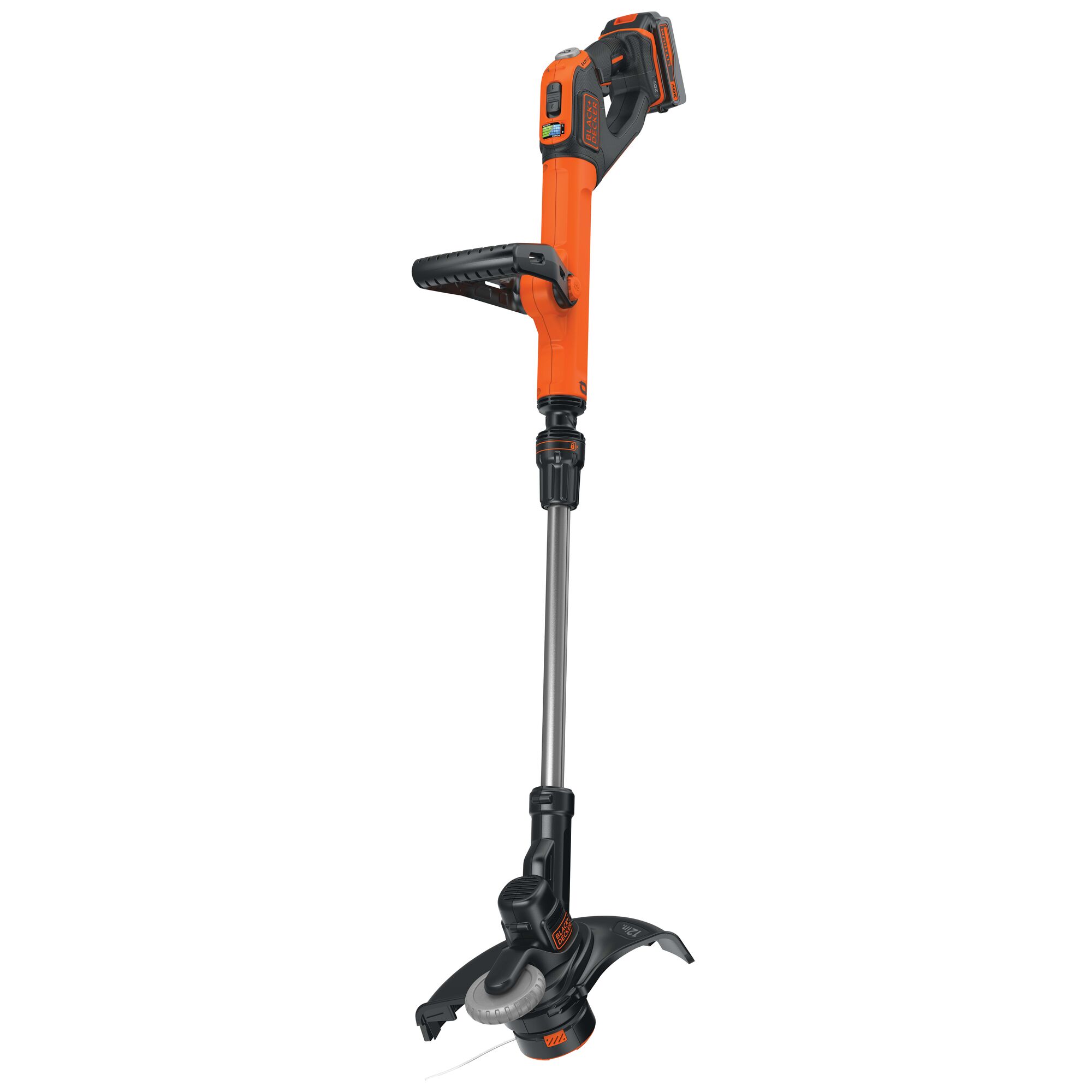 Profile view of 20V Max Lithium Easyfeed string Trimmer/Edger on white background.