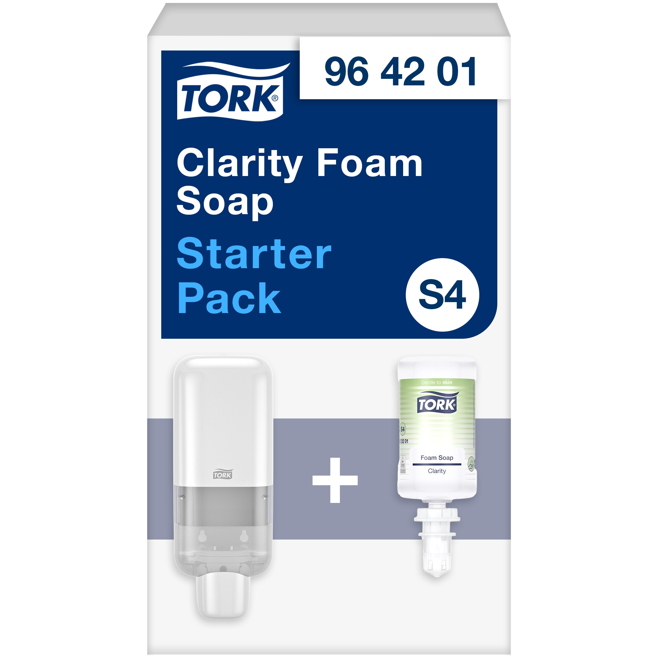 Startpakke, Dispenser og håndsæbe, Skum, 1000ml, Tork Clarity S4