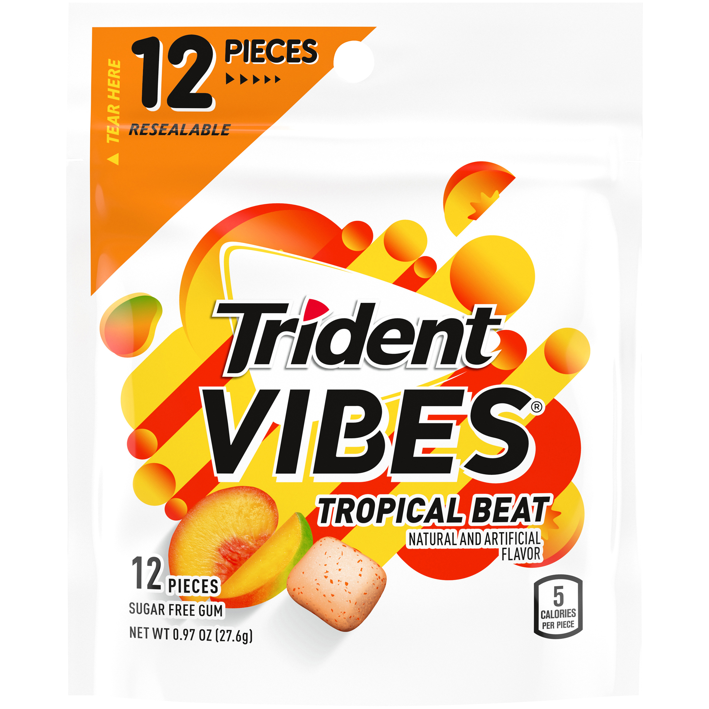 TRIDENT VIBES Tropical Beat Pouch 4x6 12PCS