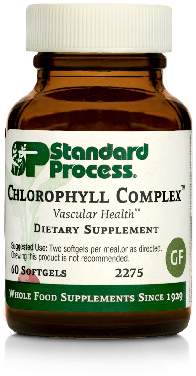 Standard Process Chlorophyll Complex - Immune Support, Antioxidant Activity, Skin Health and Hair Health Support with Vitamin A, Sunflower Lecithin, Buckwheat, Spanish Moss, and More - 240 Softgels