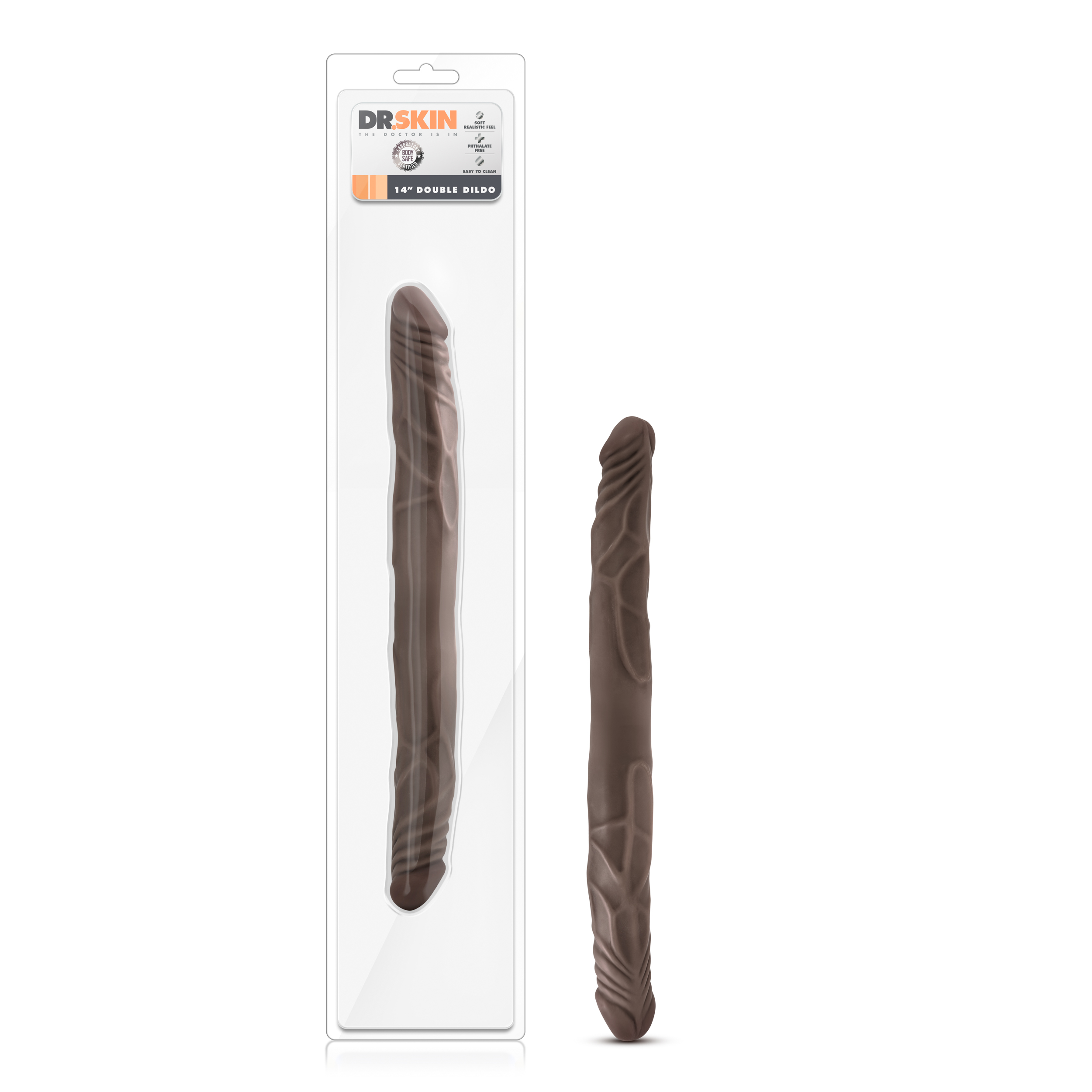 Blush Dr. Skin Chocolate 14-Inch Long Dildo