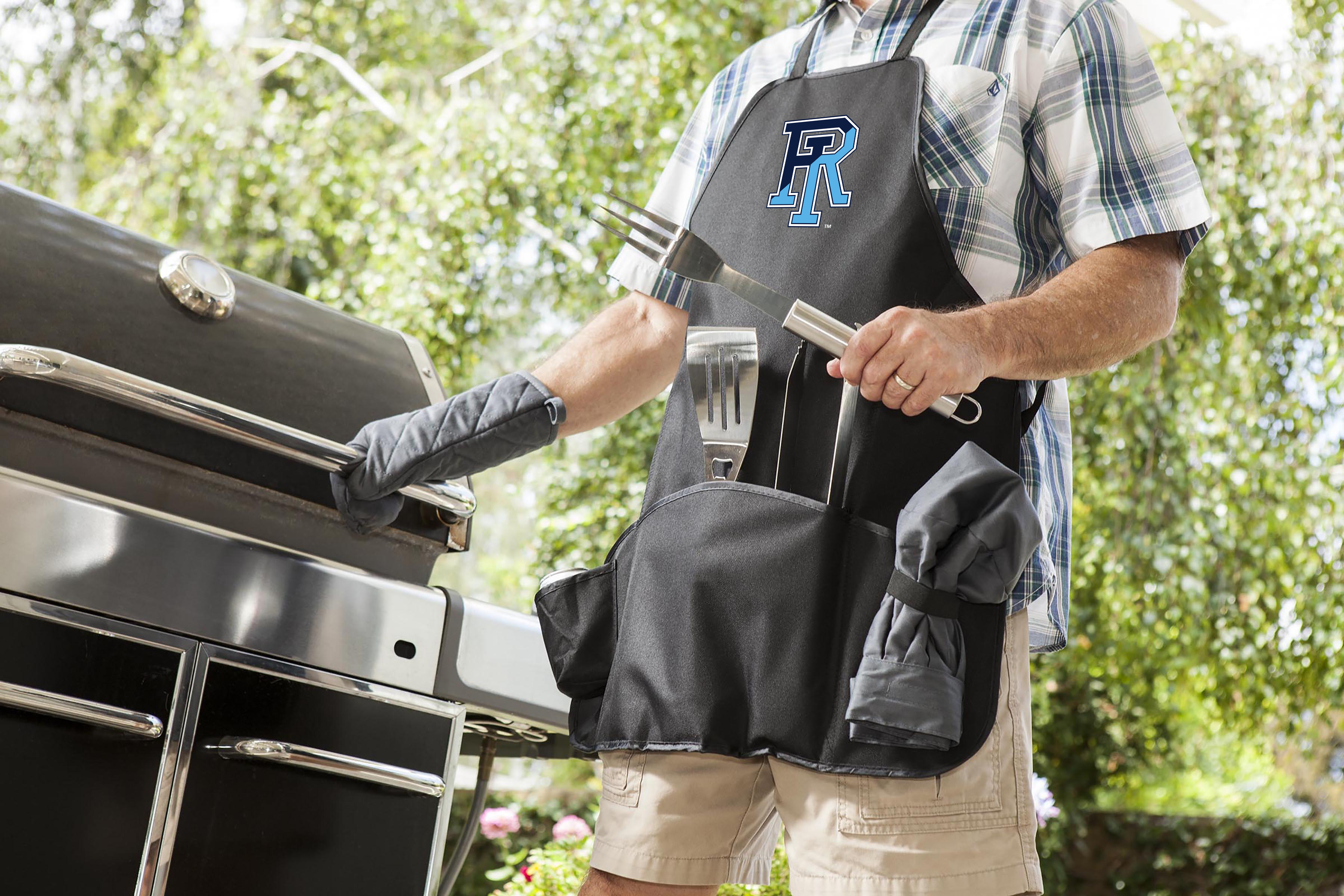 Rhode Island Rams - BBQ Apron Tote Pro Grill Set