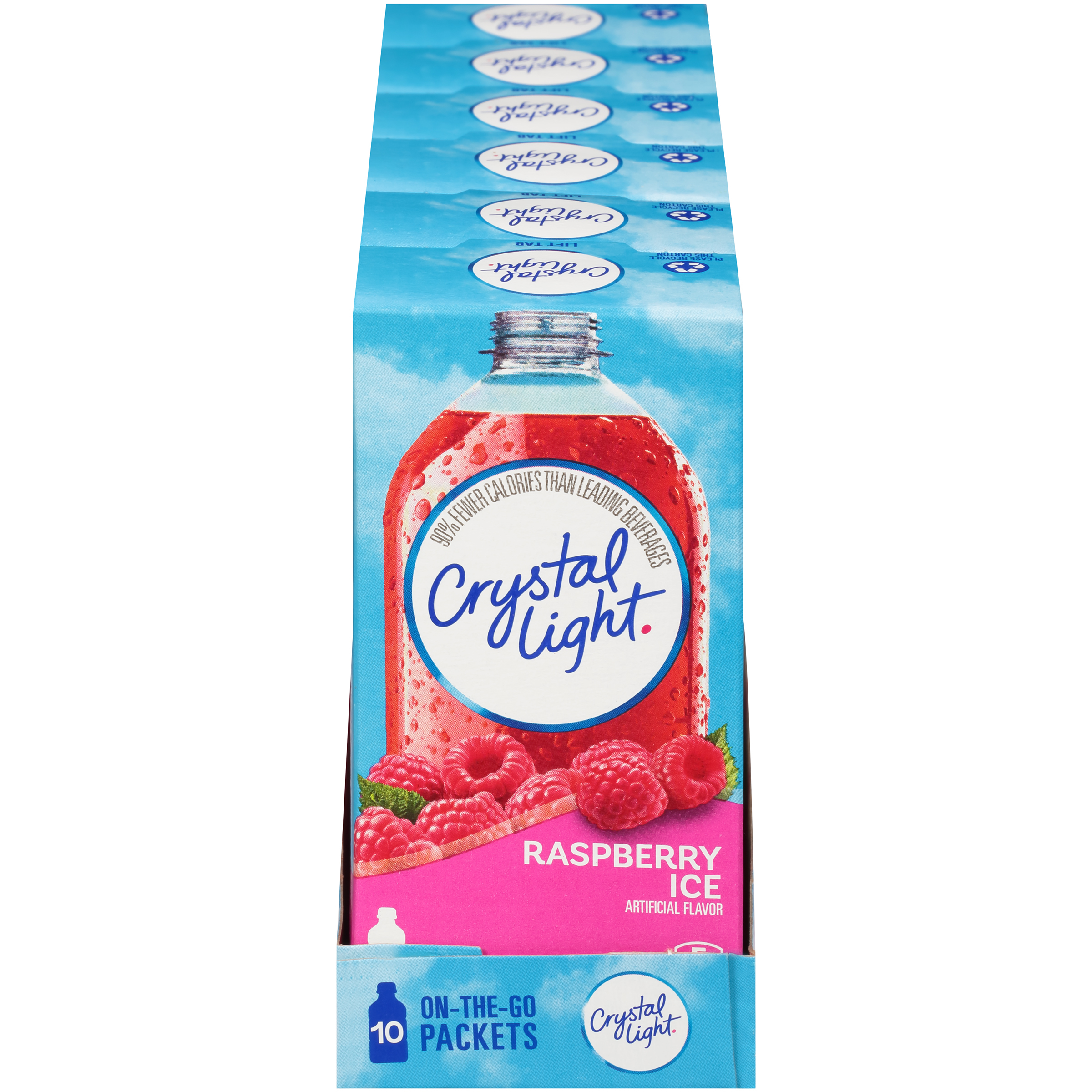 Crystal Light OnTheGo SugarFree Powdered Raspberry Ice Drink Mix, 10
