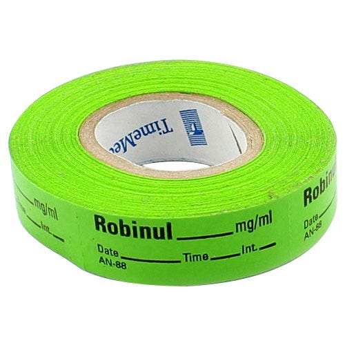 Robinul Labels, Green, Perforated Tape Style - 333/Roll