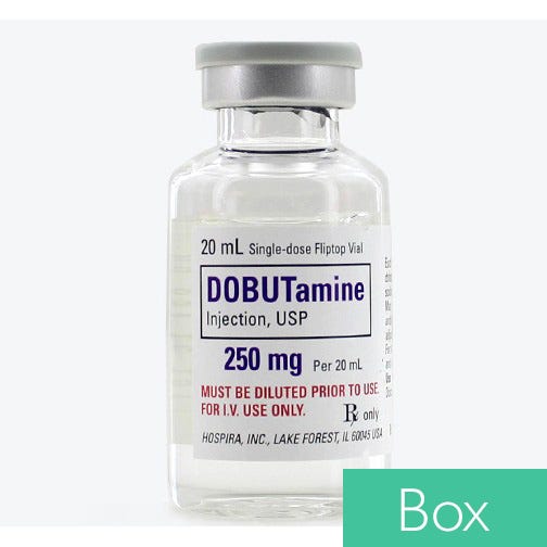 Dobutamine 250mg/20ml (12.5mg/ml) 20ml Single Dose Vial - 10/Box