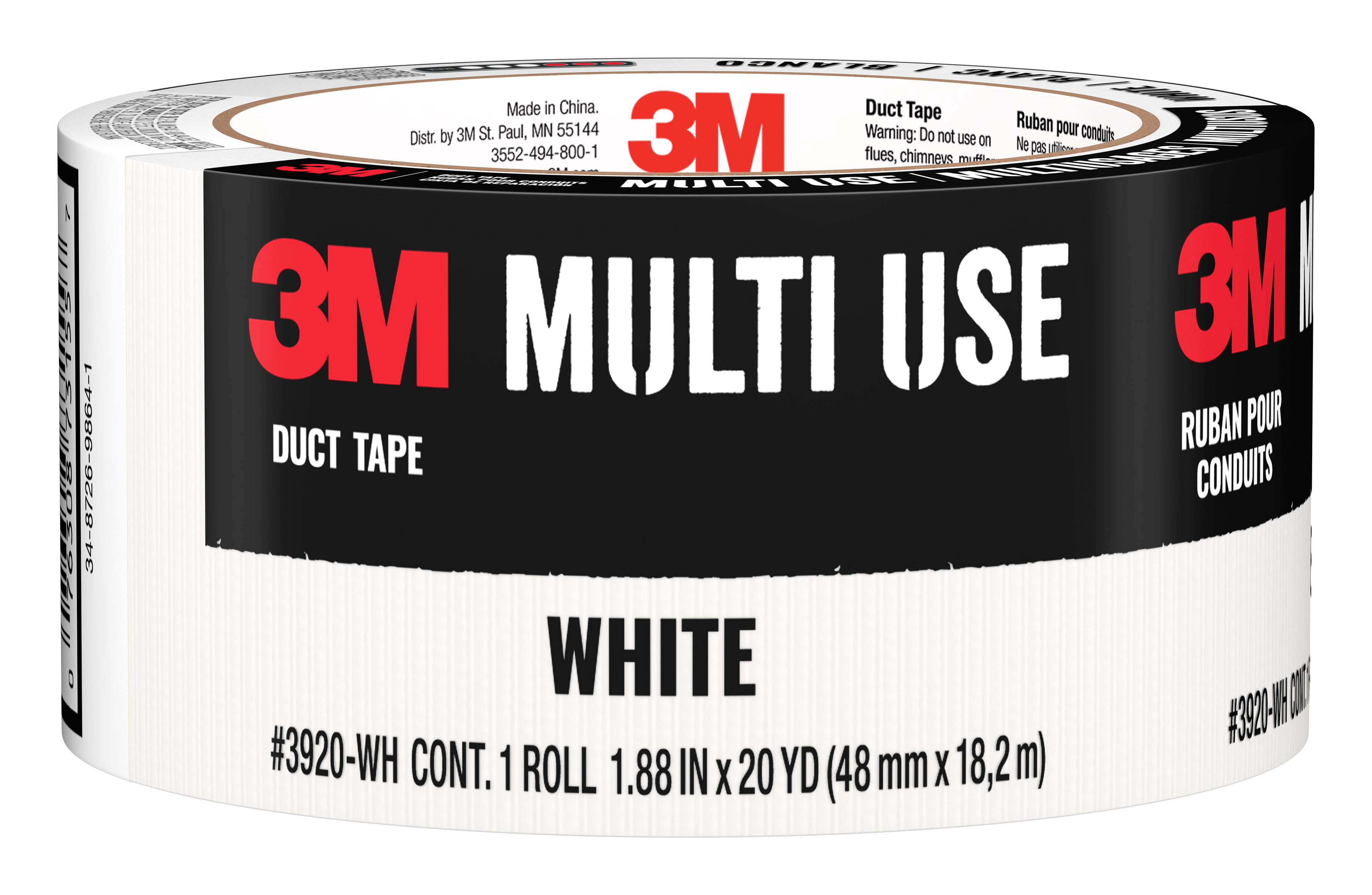 WHT DUCT TAPE 1.88"X20YD
