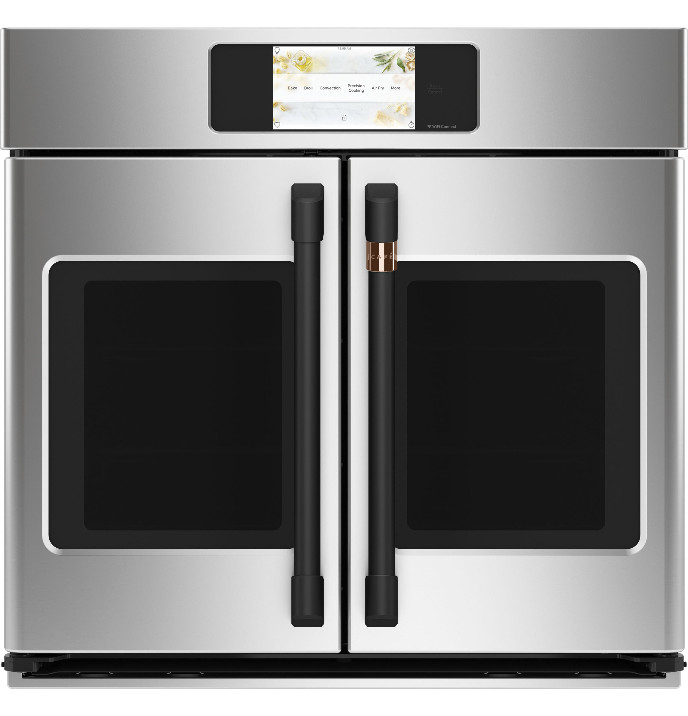 30" Width Hndl & Knob Kit for French-Dr Sgl Wall Ovens Flat Black For use w/ Wall Ovens — Not Connectable view 2
