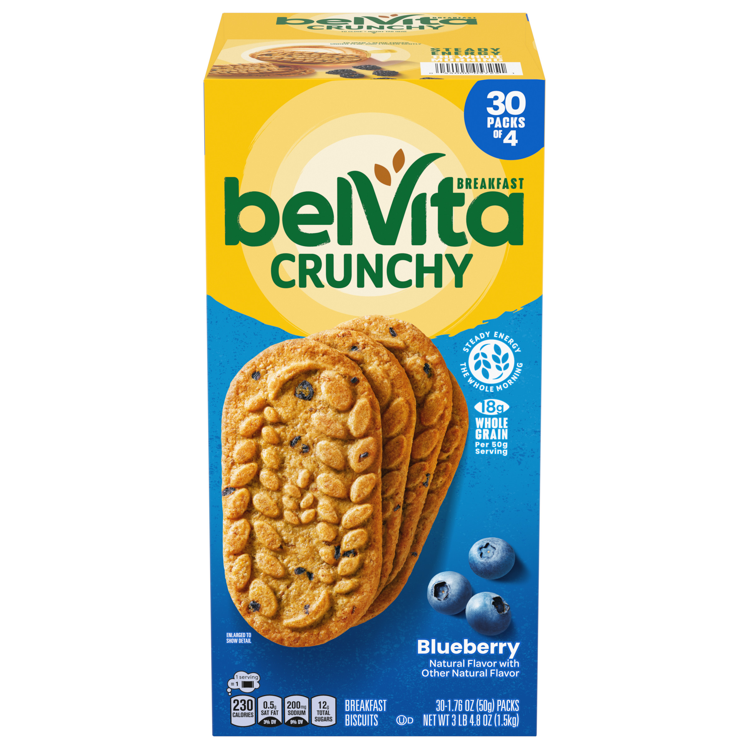 BELVITA Crunchy Blueberry Breakfast Biscuits 52.8 OZ