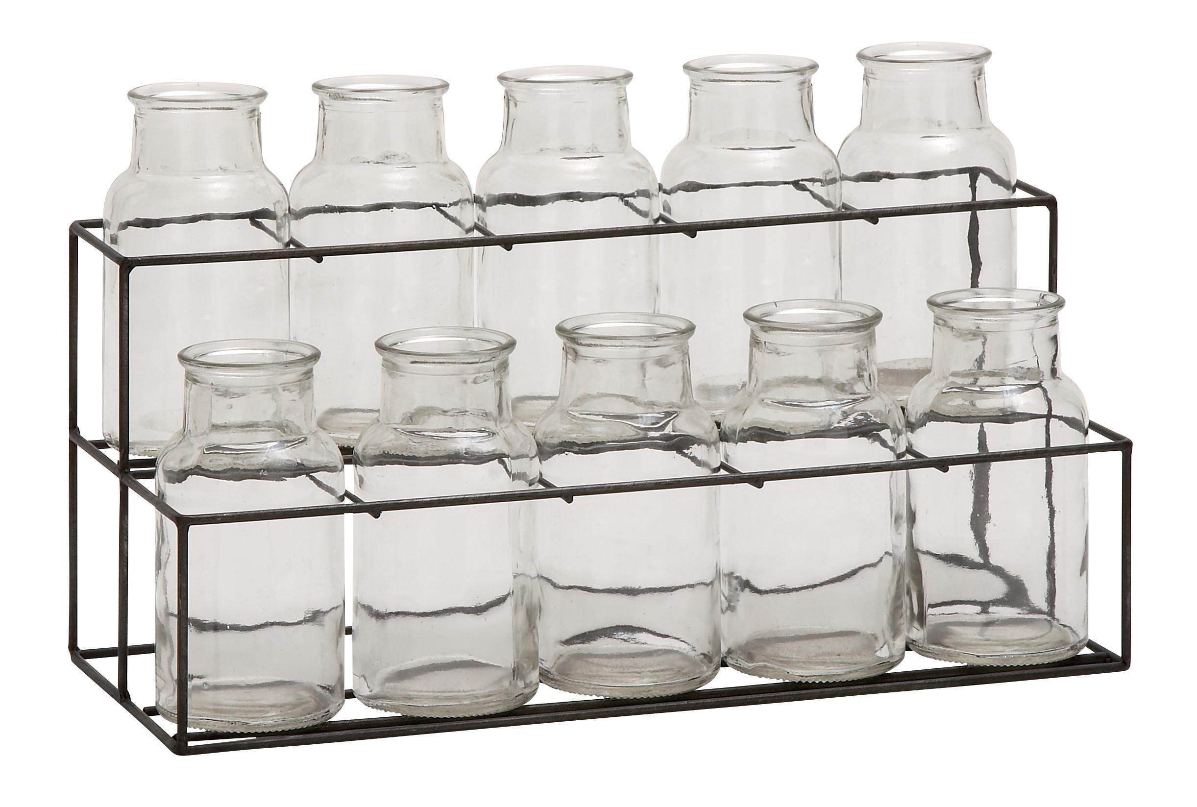 Clear Glass Natural Decorative Objects, 9" x 15" x 6"