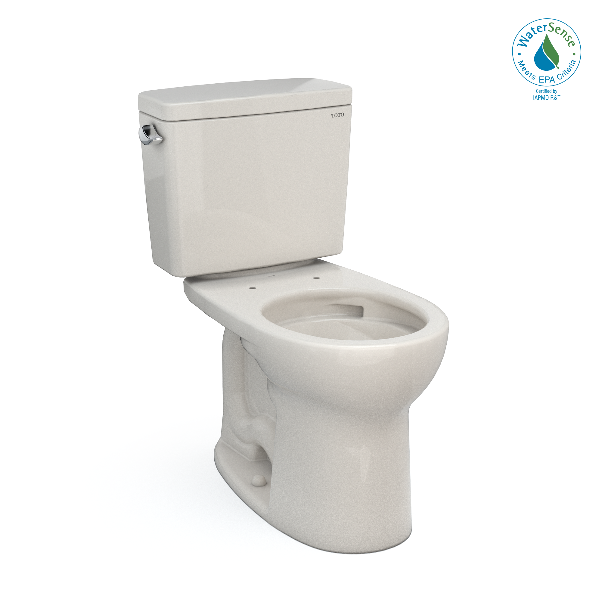 TOTO Drake Two-Piece Round 1.28 GPF Universal Height TORNADO FLUSH Toilet with CEFIONTECT, Sedona Beige, Vitreous China, CST775CEFG#12