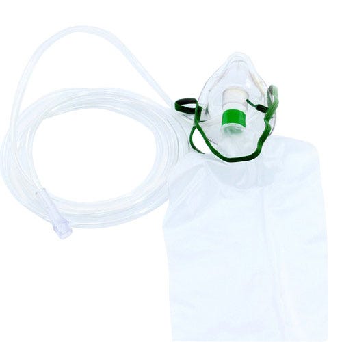 Each - Oxygen Mask Non-Rebreathing w/Safety Vent Pediatric