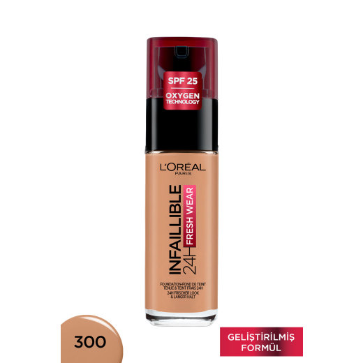 l'oréal paris infaillible 24h fresh wear fondöten 300 amber