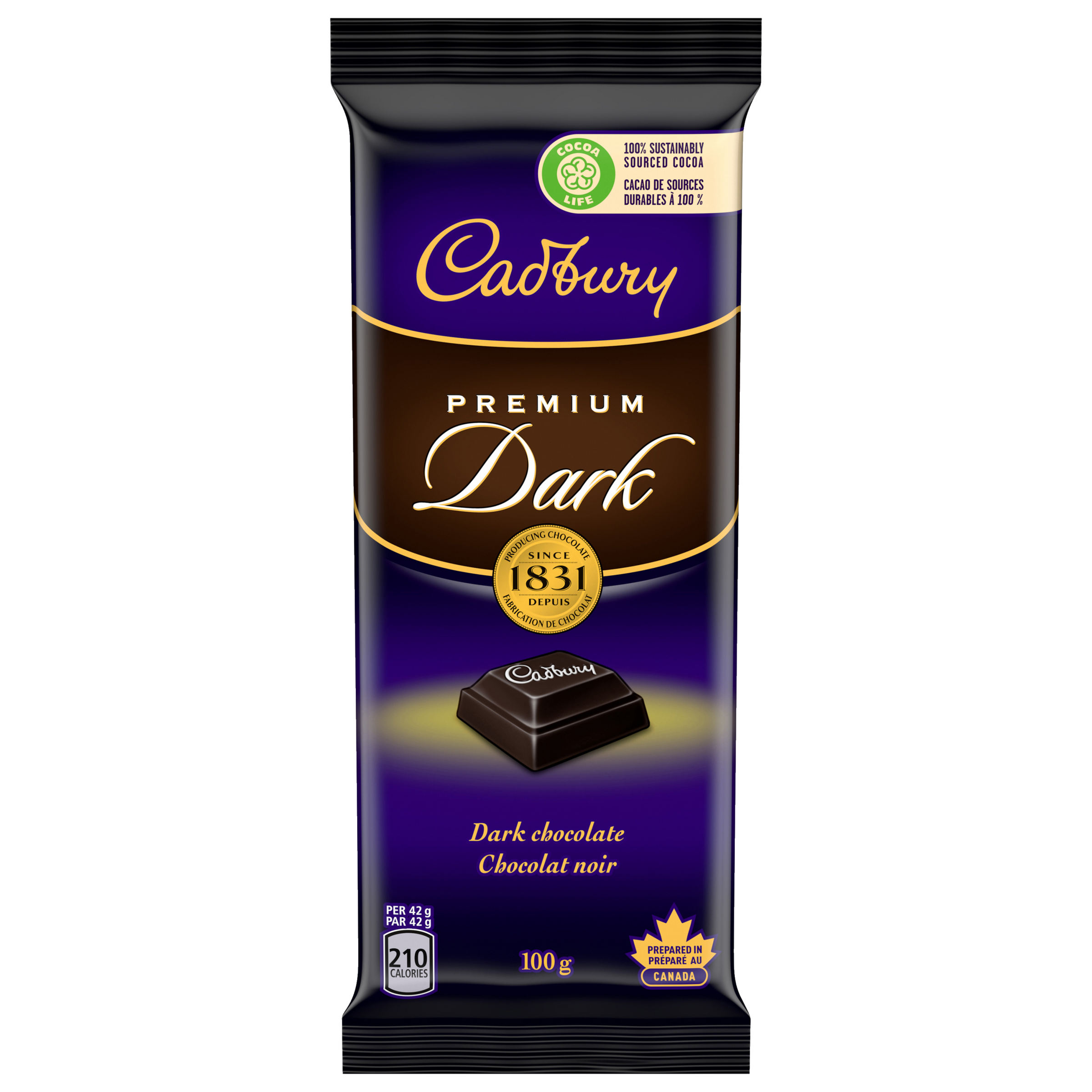 Cadbury Premium Dark, Dark Chocolate Bars, 100 G-1