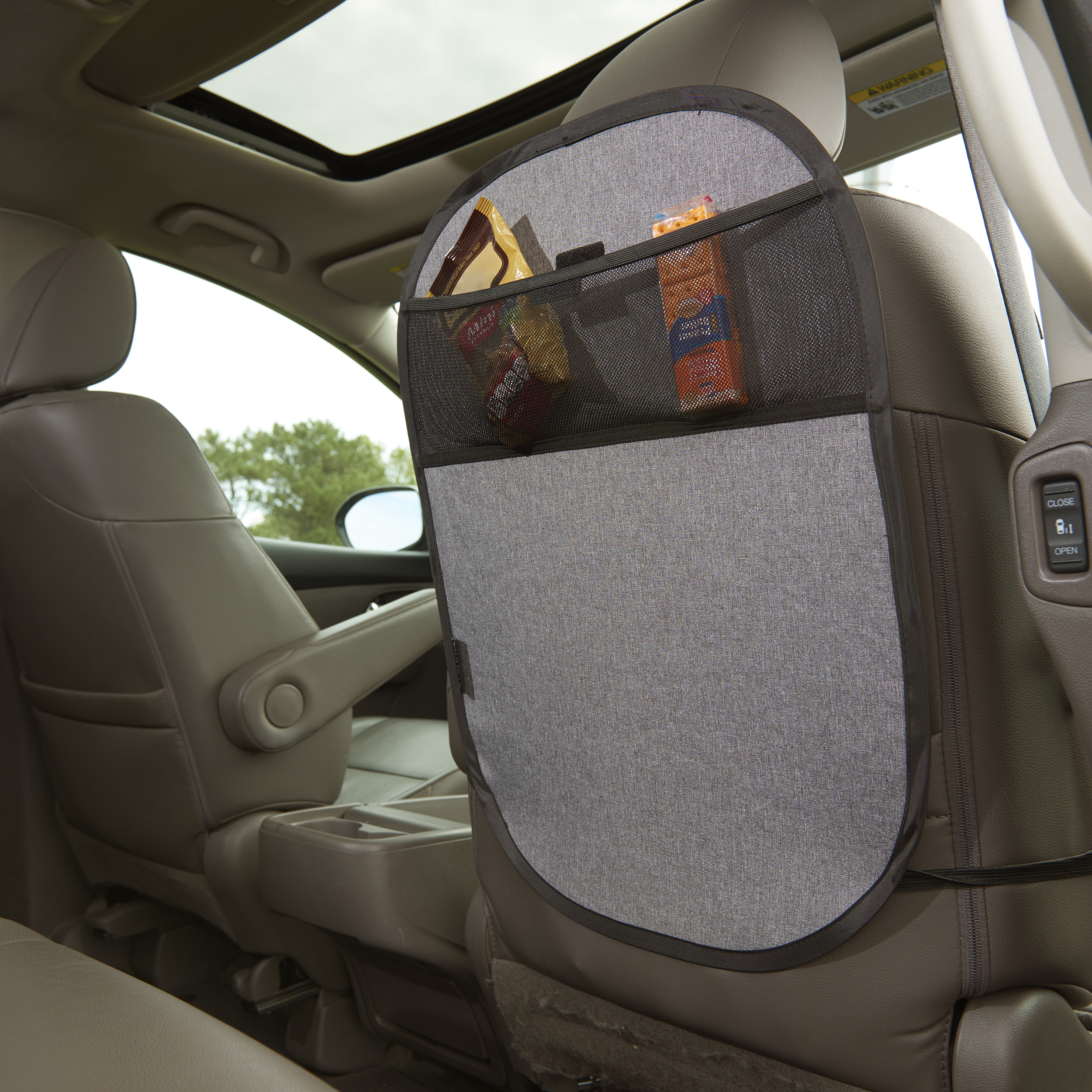 Car Seat Kick Mat With Storage Pocket