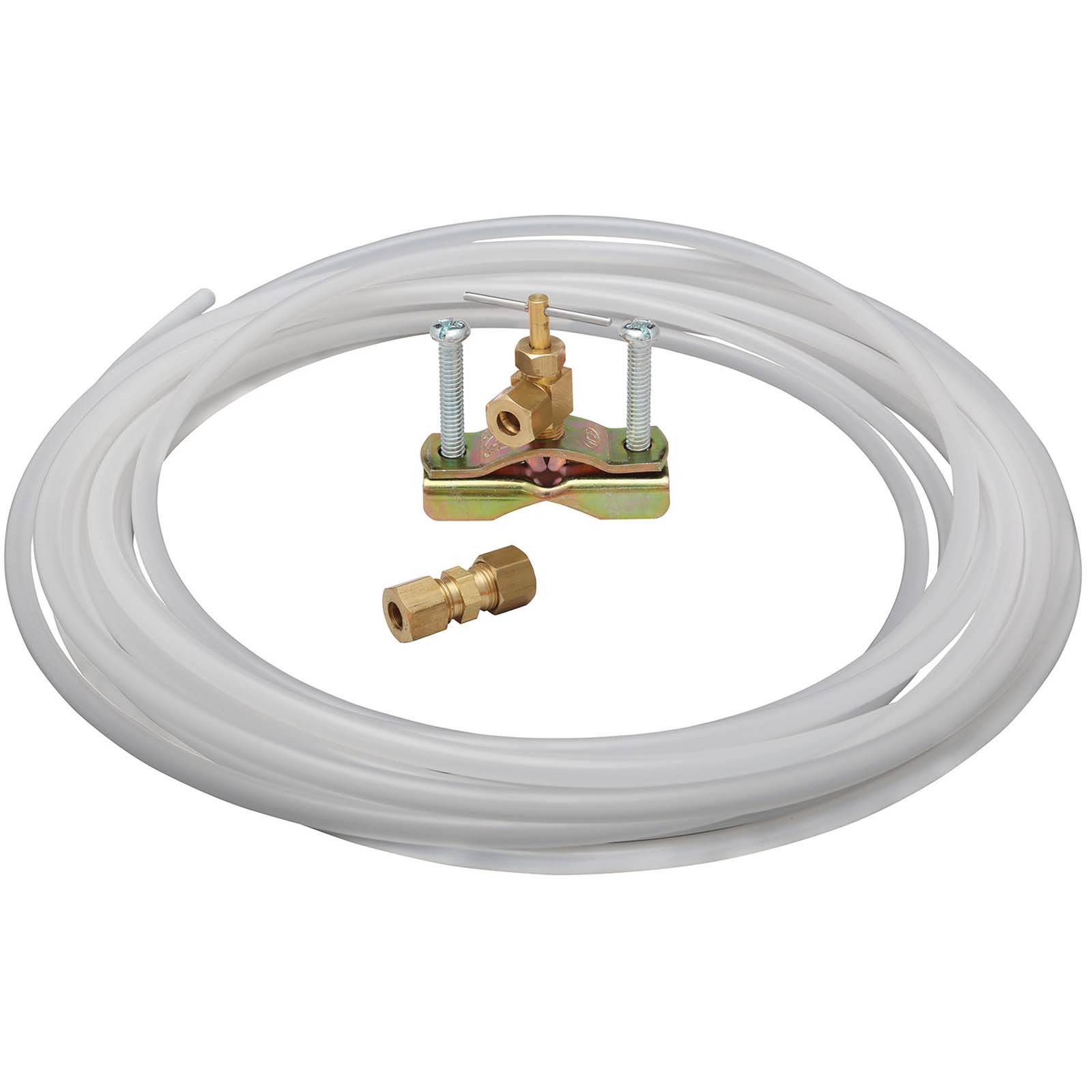 Wolverine Brass® 56570NL 25 ft x 1/4" No-Lead Complete Ice Maker Kit With Outer Diameter Poly Tubing Saddle Valve
