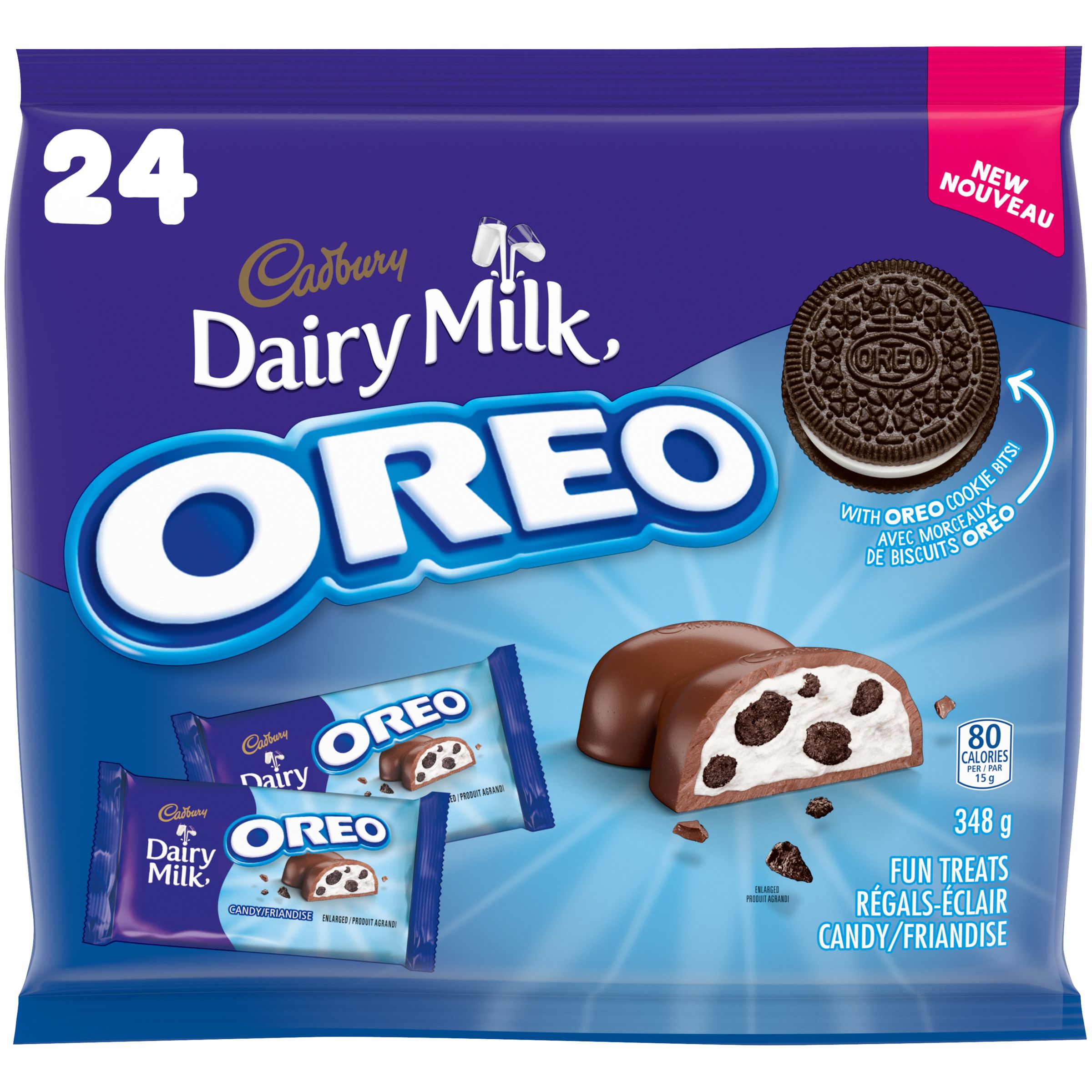 Cadbury Dairy Milk Oreo Fun Treats Chocolate Bar-Minis 348 G
