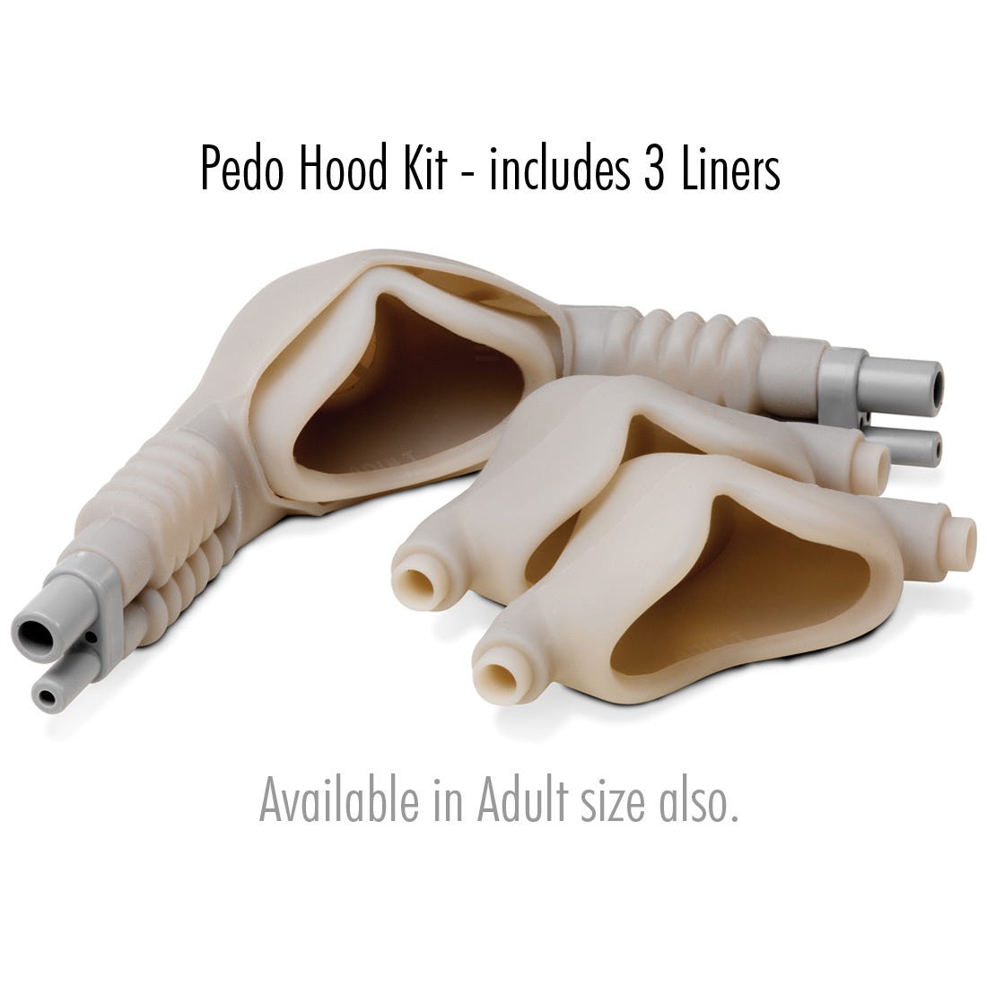 Porter Pedo Hood Kit, Beige, with 3 Liners, autoclavable