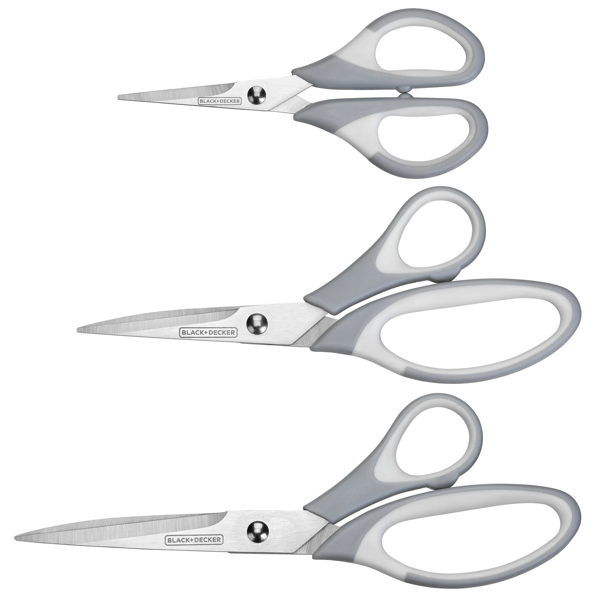 Profile of 3 pairs of Black and decker scissors