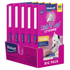 Image of Vitakraft Lick 'n' Lap Creamy, Cat Treat with Real Chicken, 80 Count 
