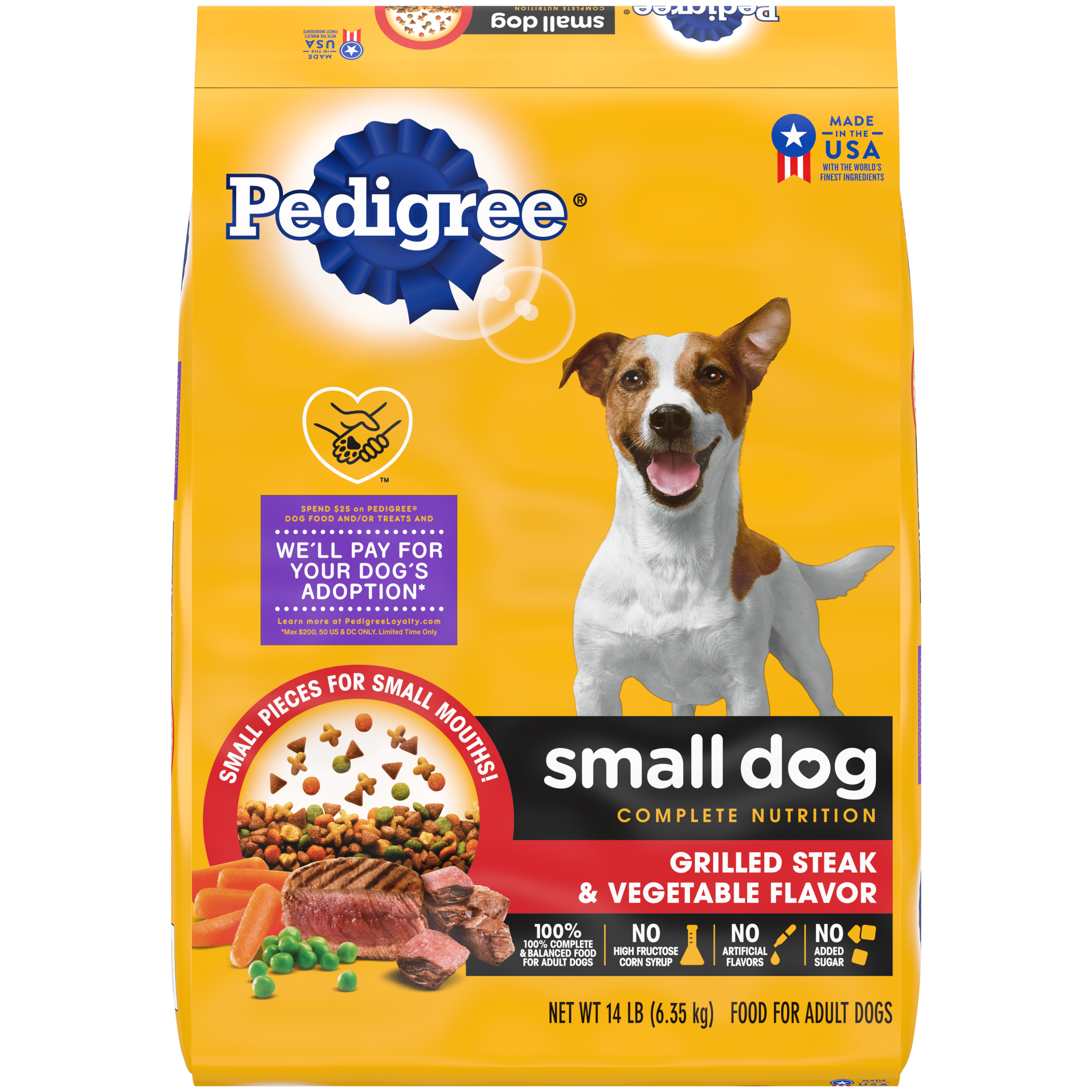 14 Lb Pedigree Small Dog Steak & Vegetable - Healing/First Aid