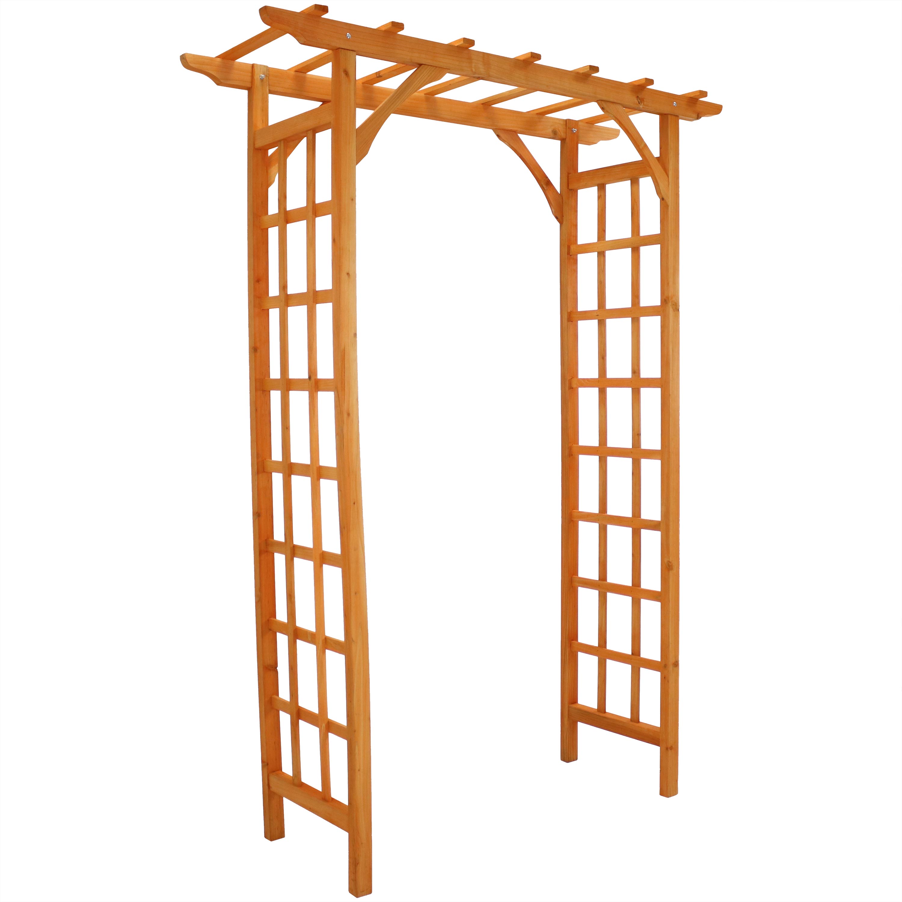 Sunnydaze Wooden Garden Arbor - 78-Inch