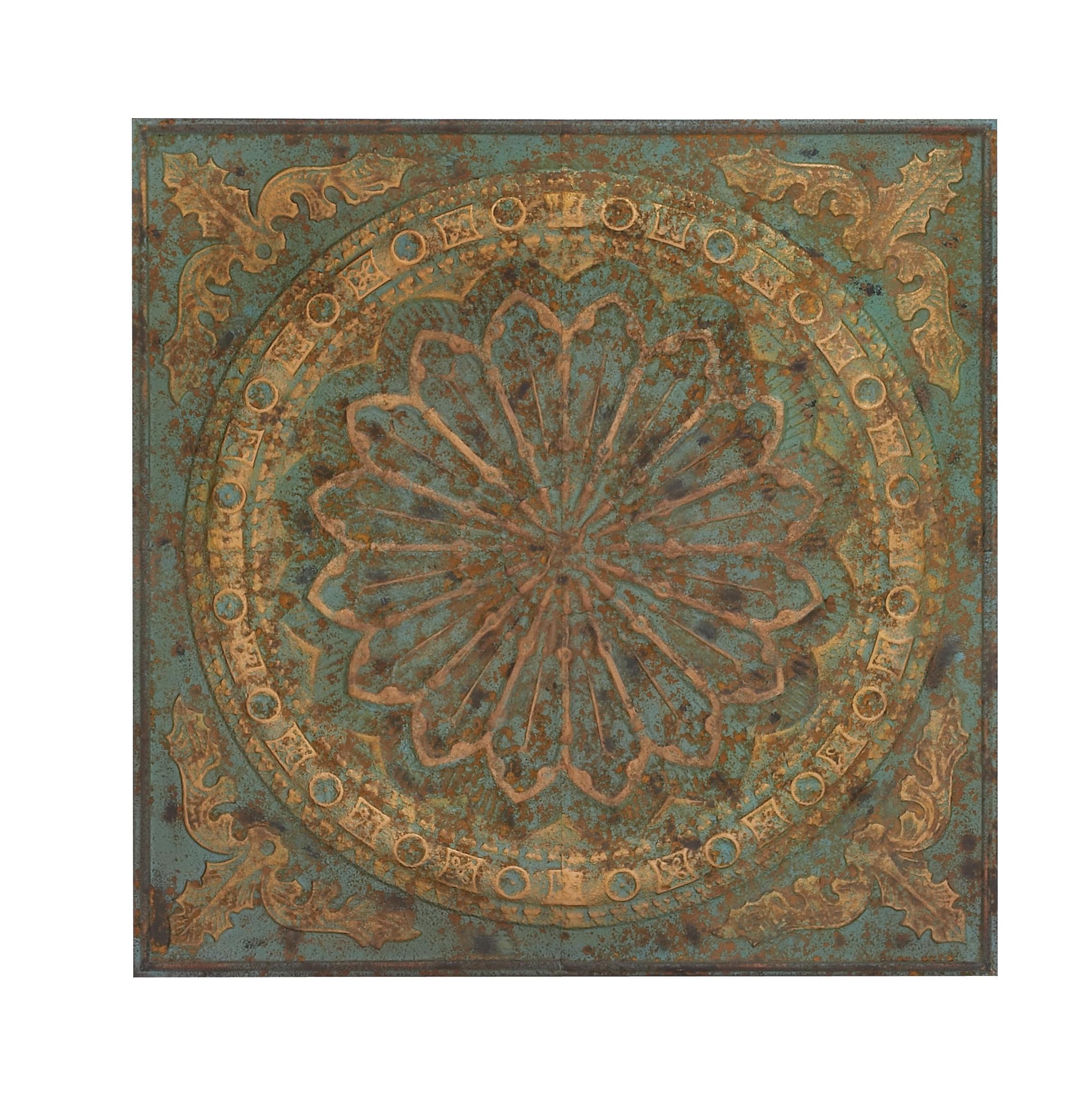 Green Metal  Wall Decor, 36" x 2" x 36"