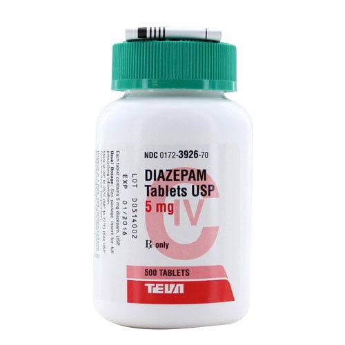 Diazepam 5mg, 500 Count Tablets