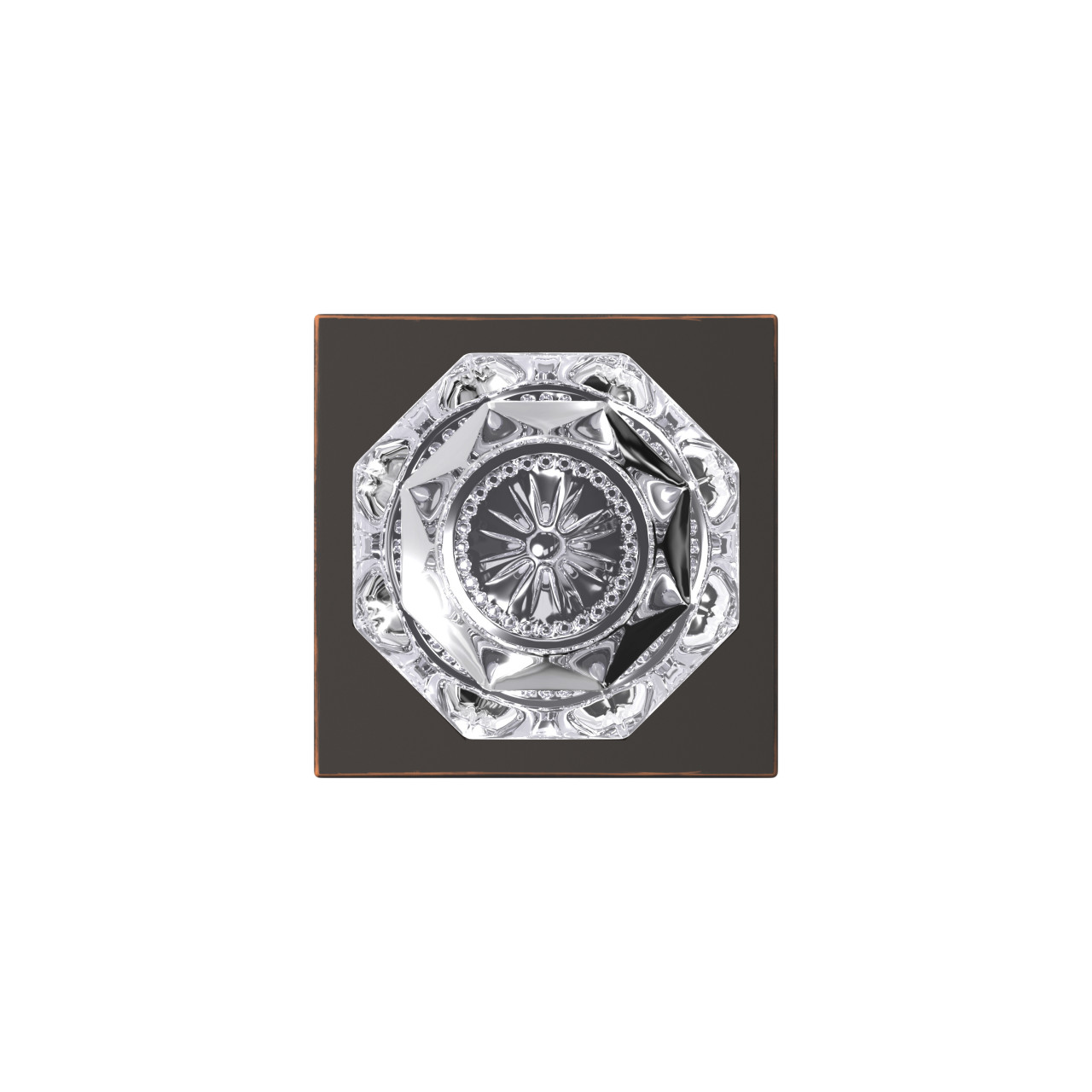 Custom Alexandria Glass Knob Combined Interior Hall-Closet and Bed-Bath Lock
