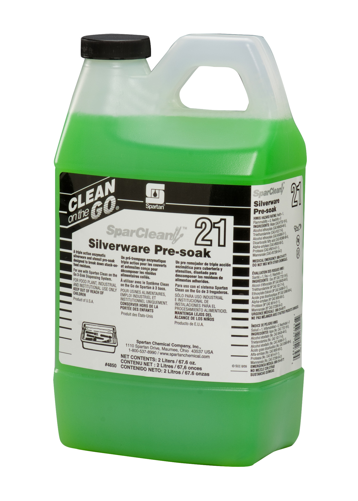 Spartan Chemical Company SparClean Silverware Pre-soak 21, 2 LITER 4/CS