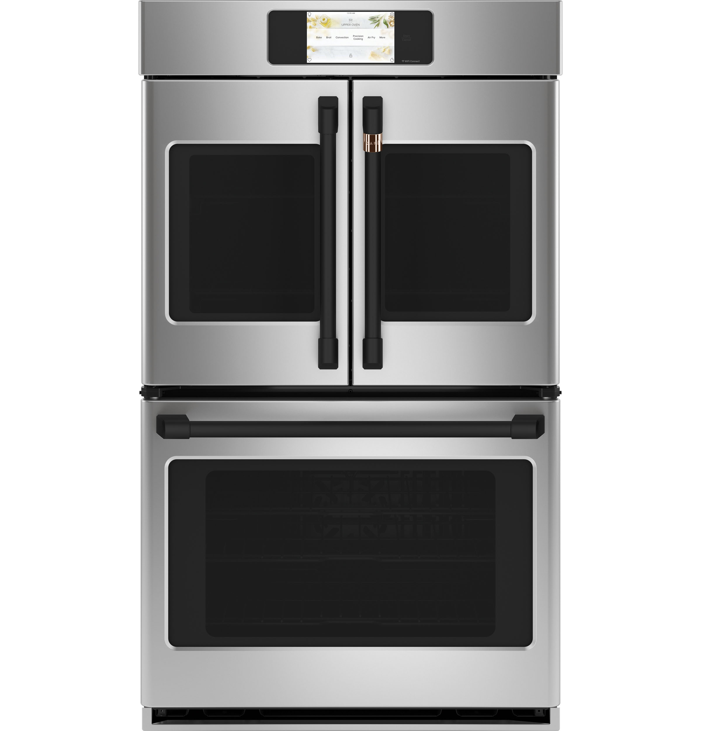 30" Width — Hndl & Knob Kit for French-Dr Dbl Wall Ovens — Flat Black — For use w/ Wall Ovens — Not Connectable view 2
