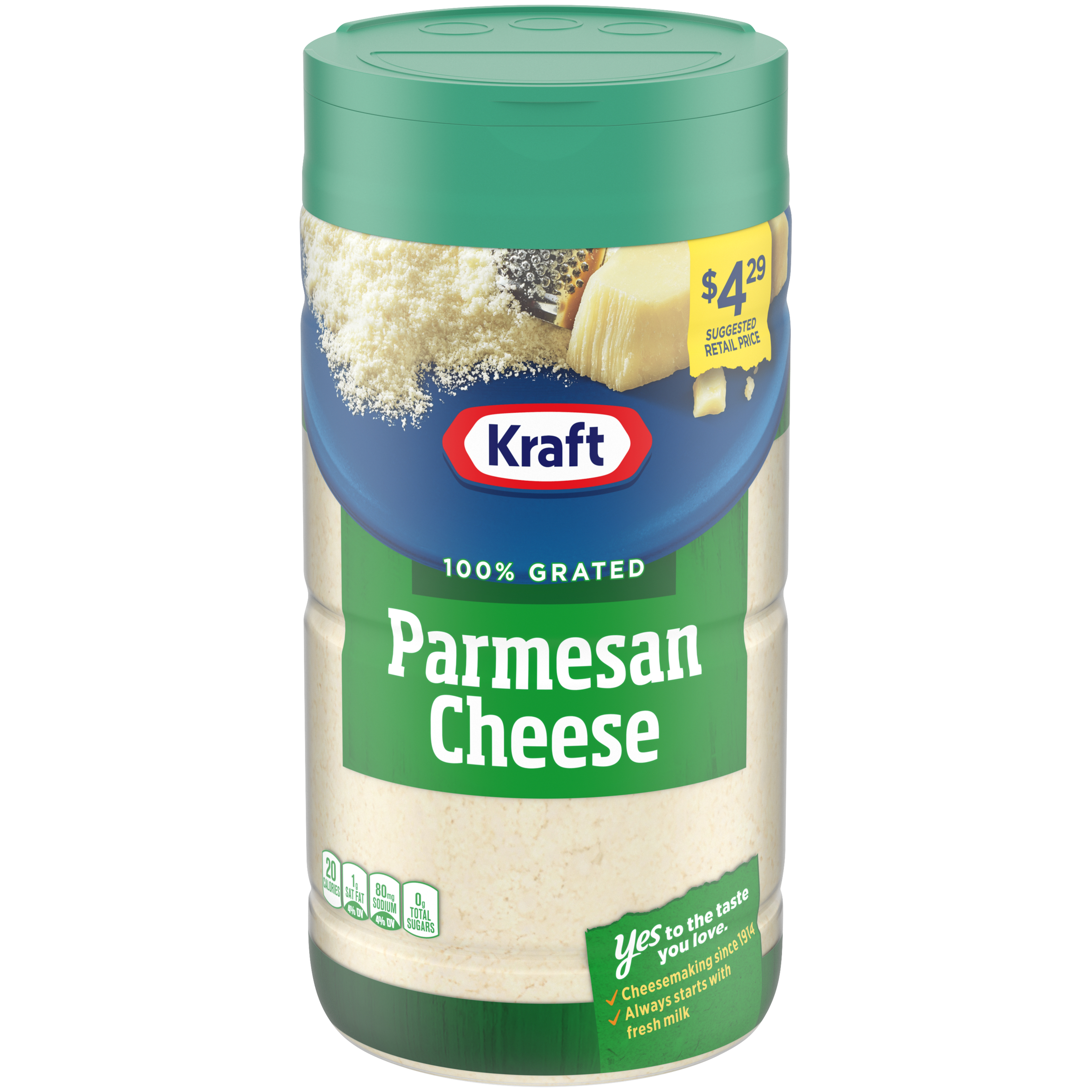 Kraft 100 Grated Parmesan Cheese Shaker 8 oz Jar My Food and Family