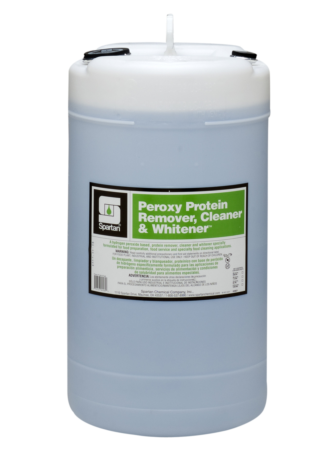 Spartan Chemical Company Peroxy Protein Remover, Cleaner & Whitener, 15 GAL DRUM