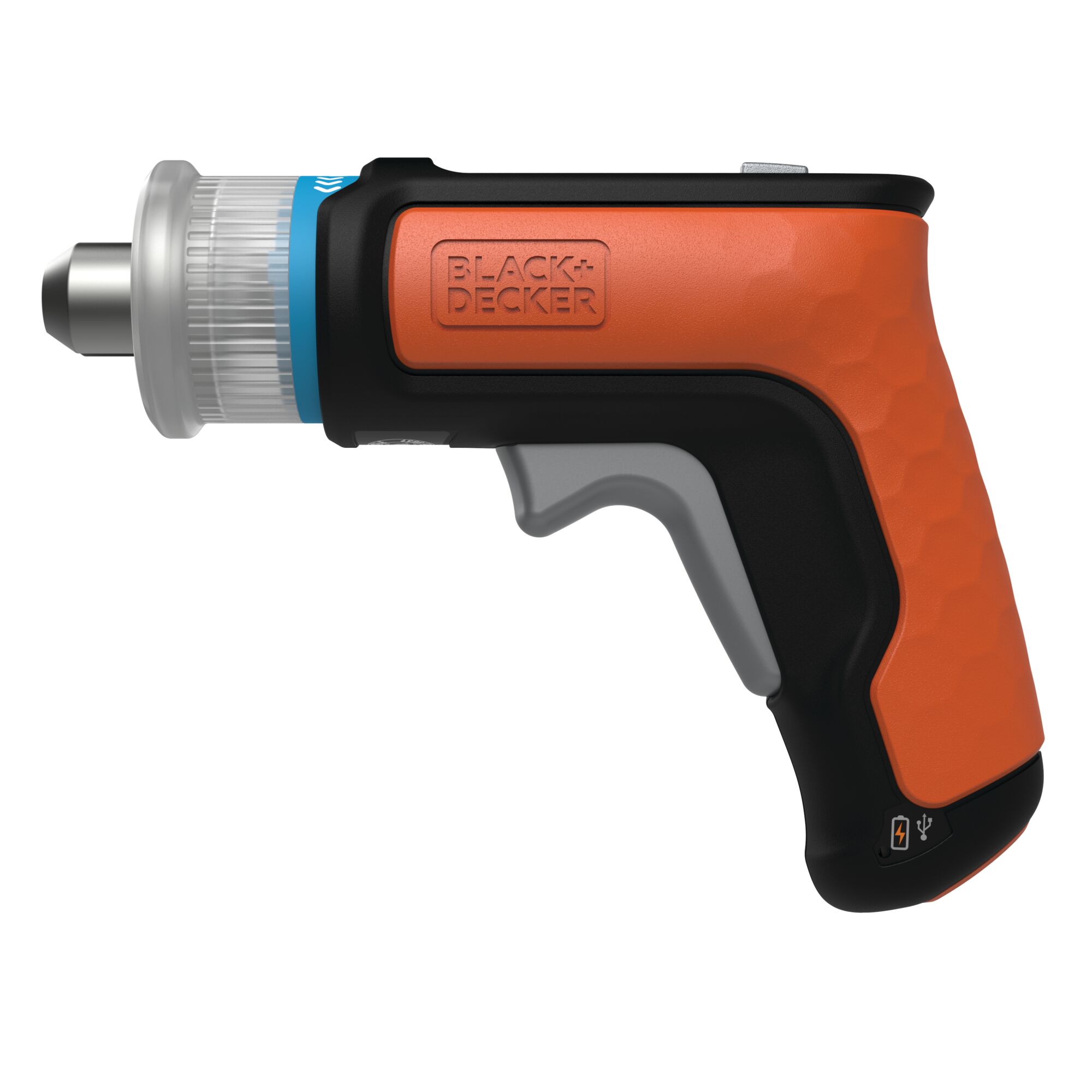 Profile of hexdriver cordless furniture assembly tool / screwdriver.