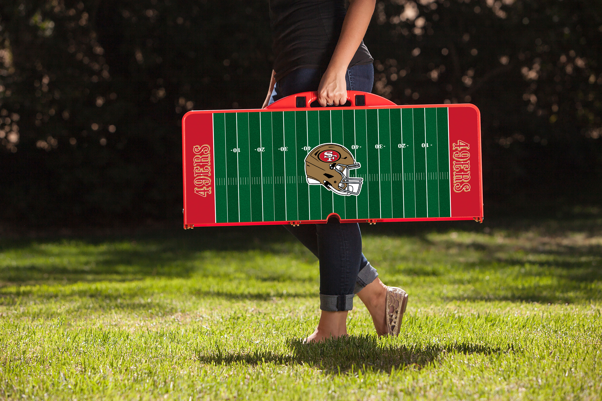 San Francisco 49ers - Picnic Table Portable Folding Table with Seats