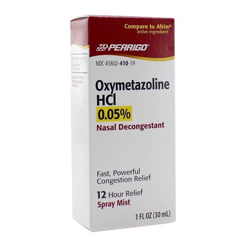 Oxymetazoline HCl 0.05% Nasal Decongestant, 1 oz (30ml) Spray Mist