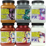 PINT SET MURAL PAINT 6PC METALLIC COLORS
