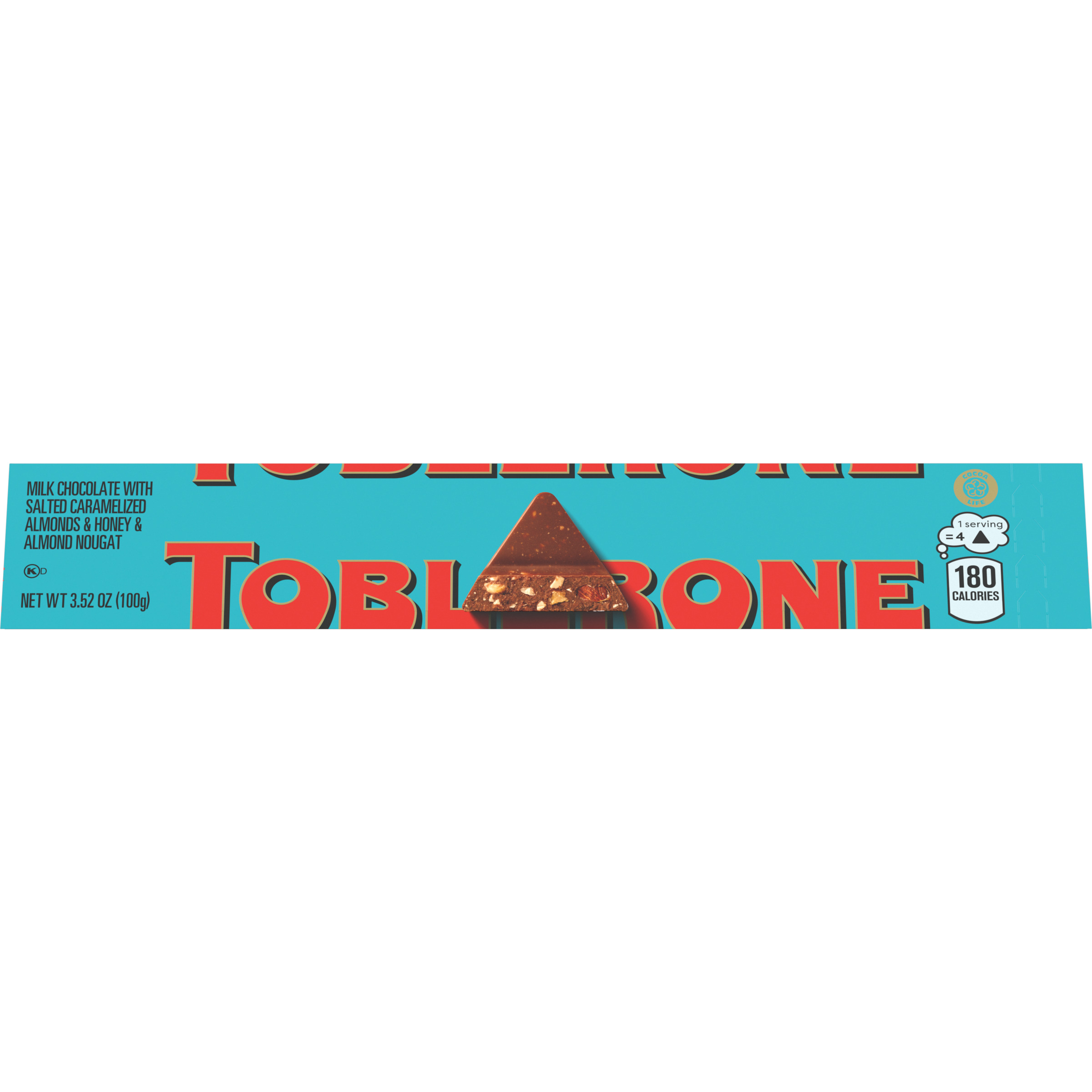 Toblerone Swiss Milk Chocolate Candy Bars with Salted Caramelized Almonds and Honey and Almond Nougat, 3.52 oz Bar-3
